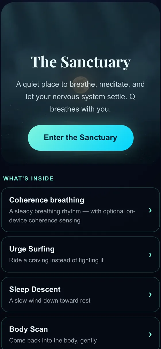 MindScape app — The Sanctuary